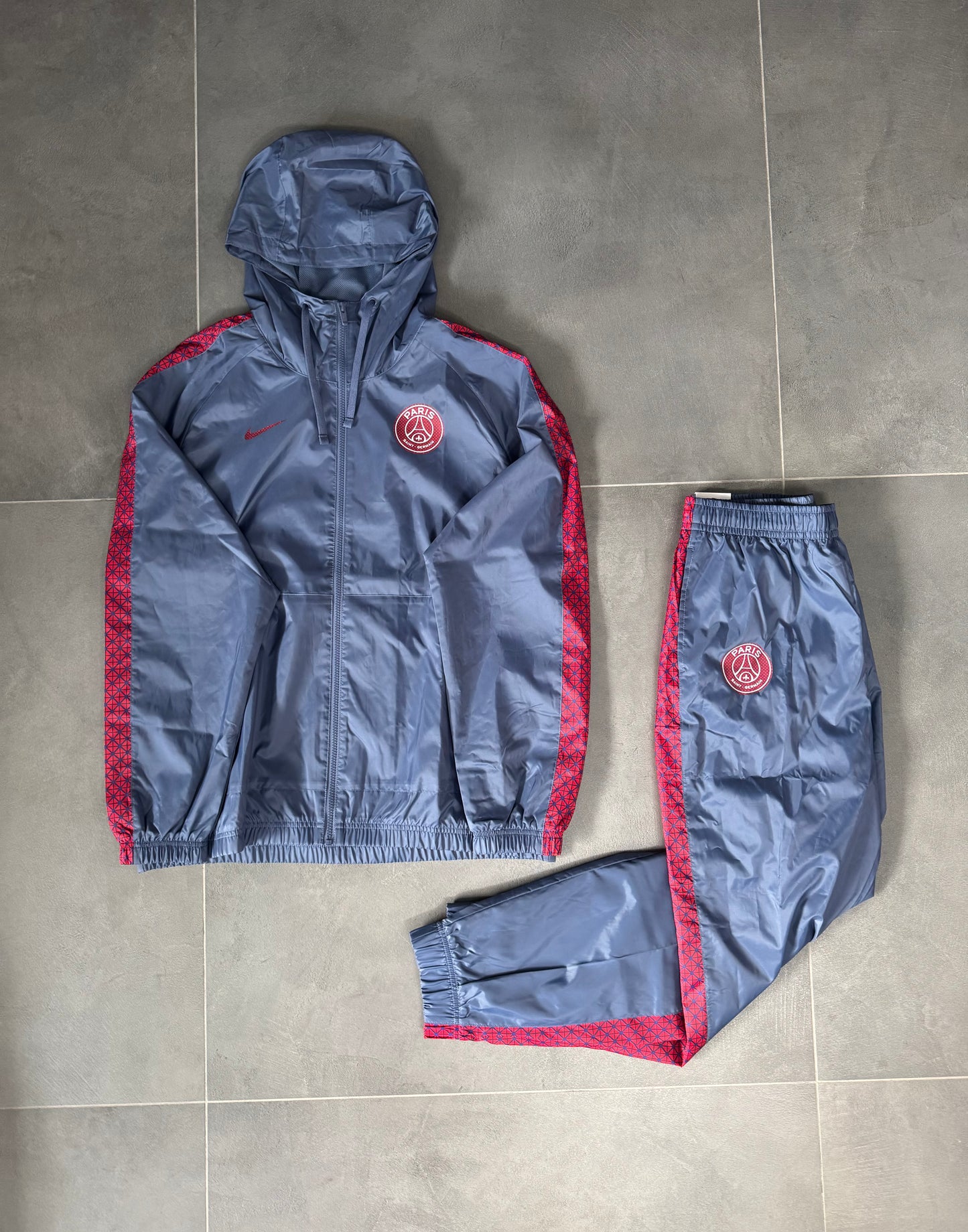 nike paris saint germain tuta completa blu rossa