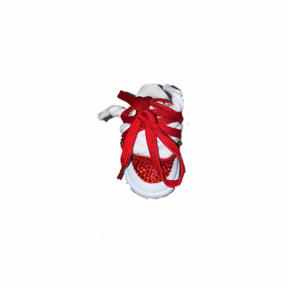 Air Force 1 White (TD) Red Custom Rope Laces Red Lace Red Strass