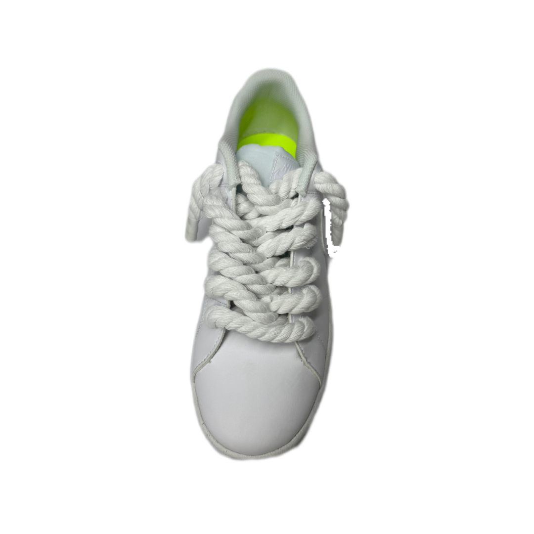 nike court royale 2 white rope laces white