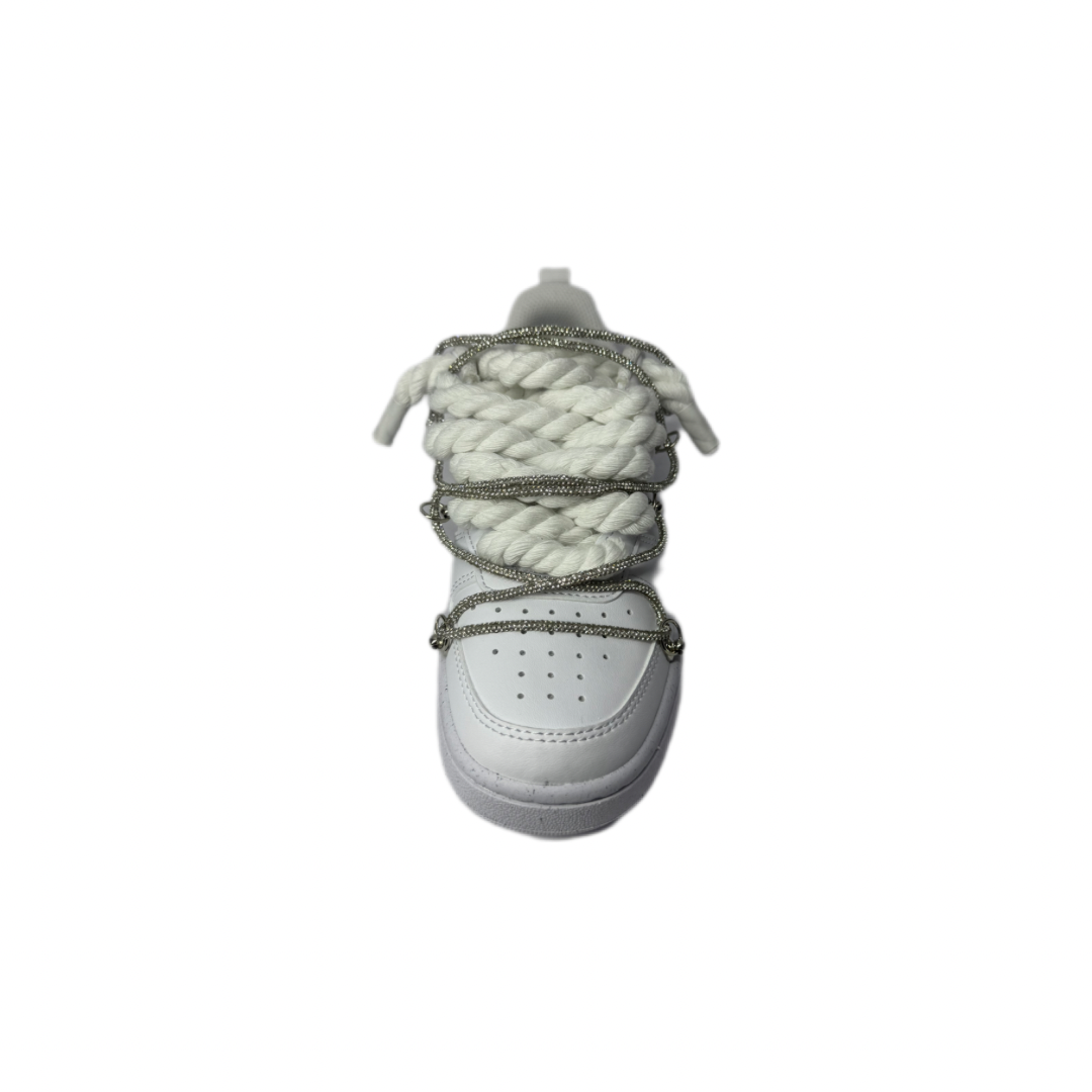 nike court borough white rope laces white mod off white