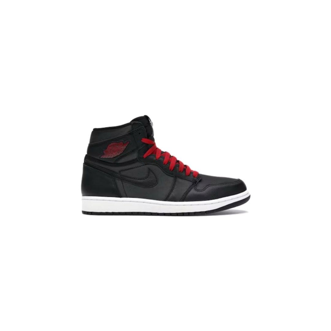 jordan 1 high black satin red