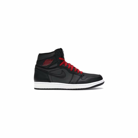 Jordan 1 High Black Satin Red