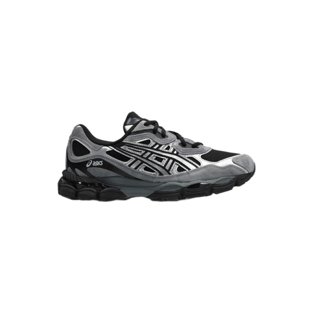 asics gel nyc grey black silver