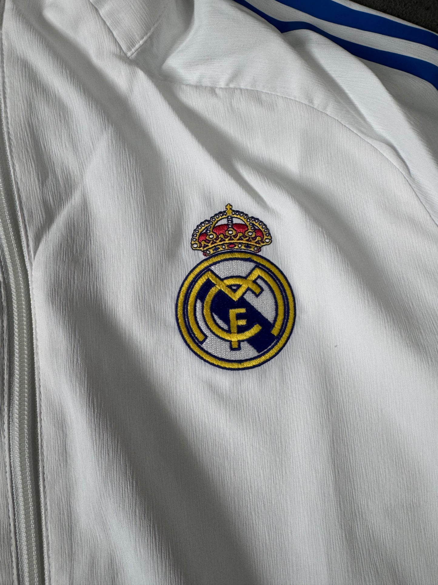 adidas tuta real madrid bianca azzurra completa