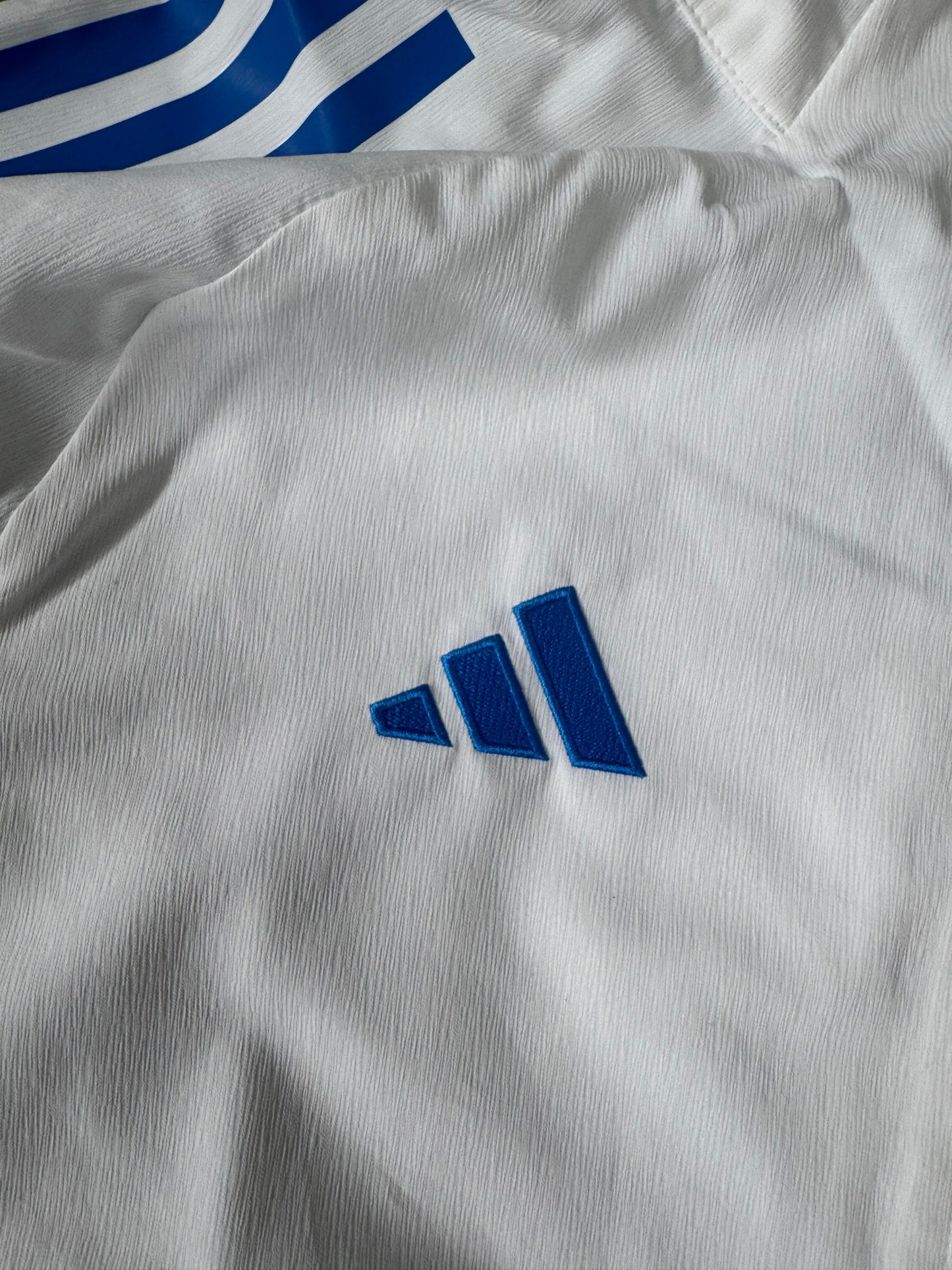 adidas tuta real madrid bianca azzurra completa