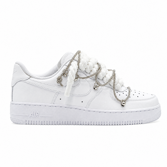 Air Force 1 White Custom Rope Laces White Mod Off-White