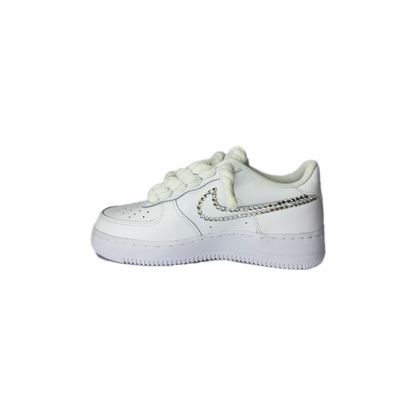 Air Force 1 White Custom Rope Laces White Strass