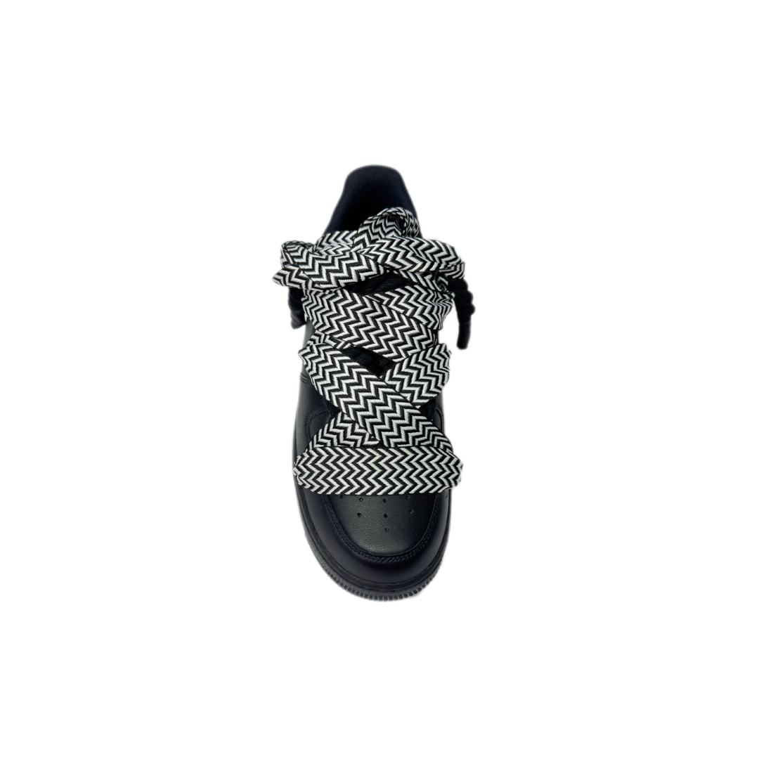 air force 1 black custom lanvin black white rope laces black