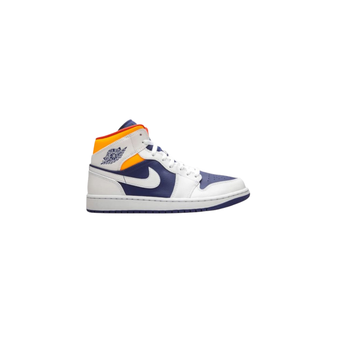 jordan 1 mid white laser orange deep royal blue