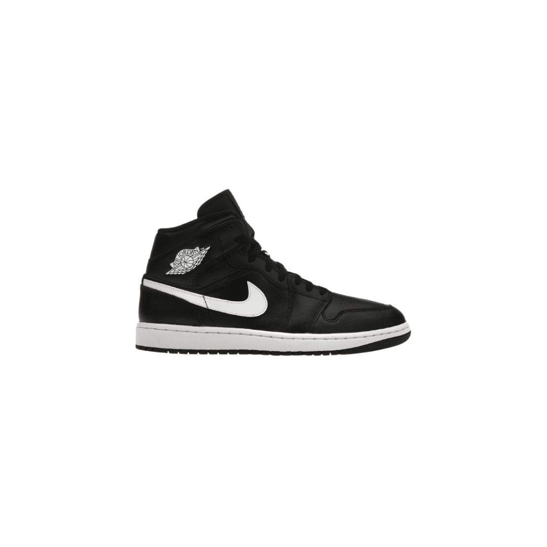 jordan 1 mid black white