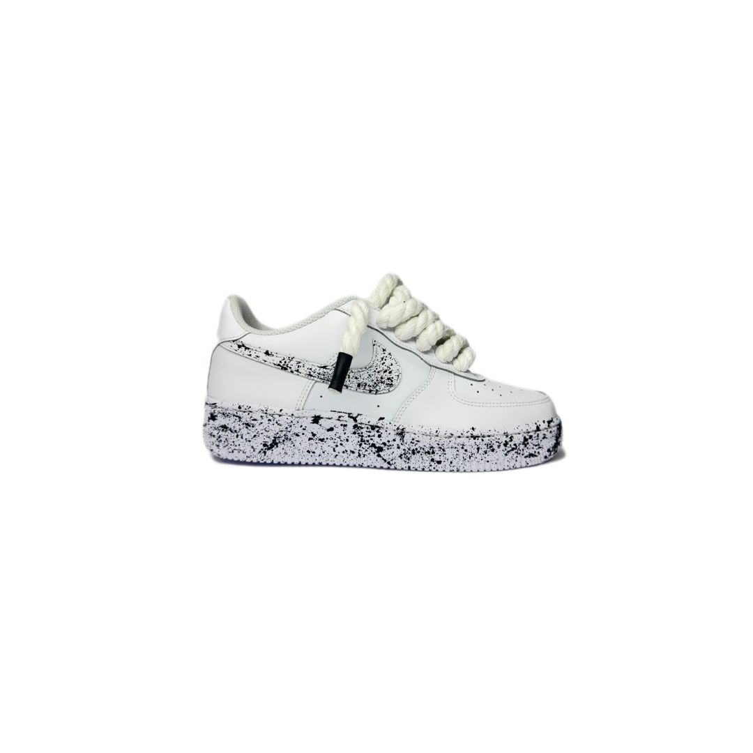 air force 1 white custom schizzo rope laces white