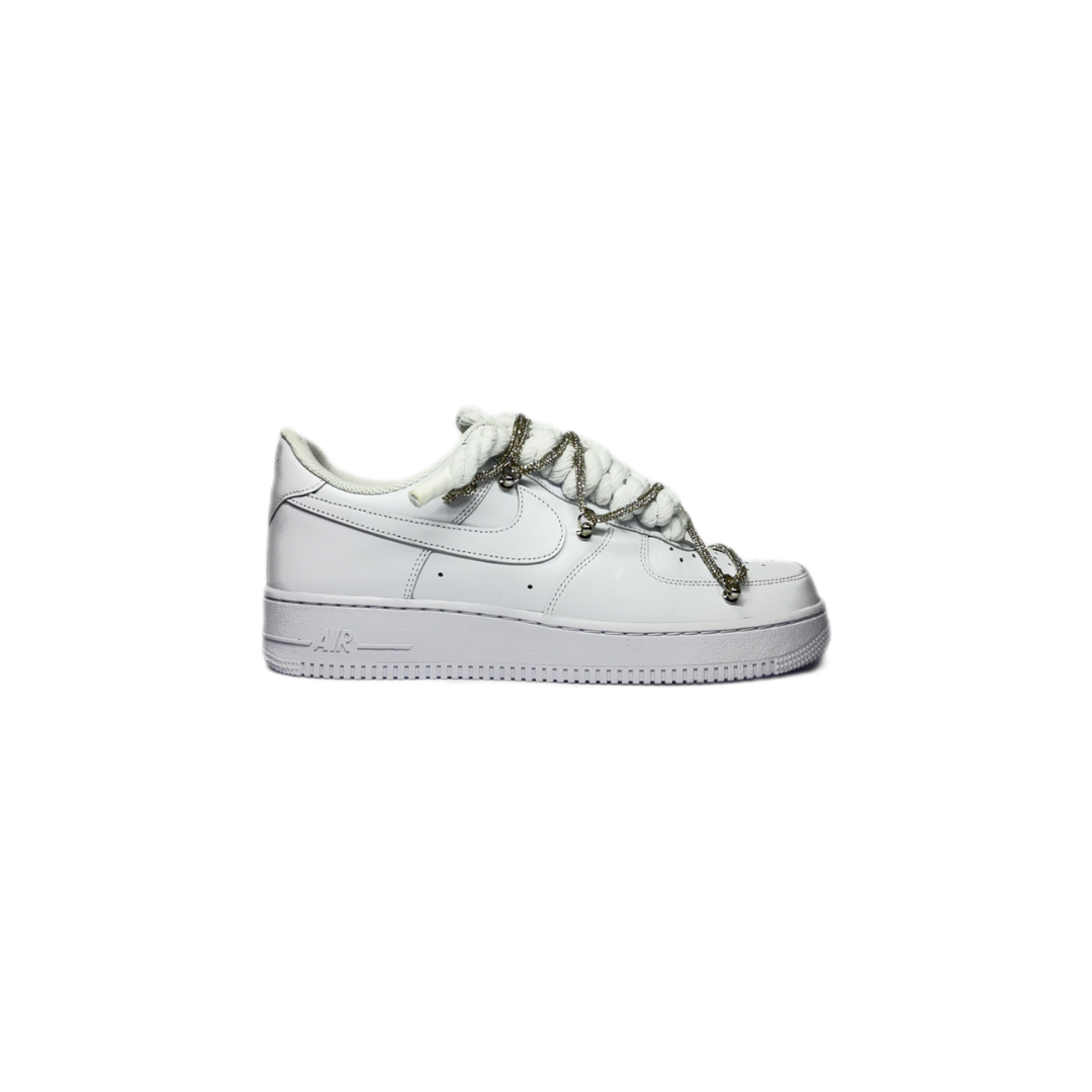 air force 1 white custom rope laces white mod off-white