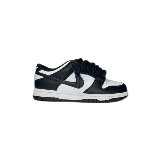 Dunk Low Panda Custom Rope Laces Black