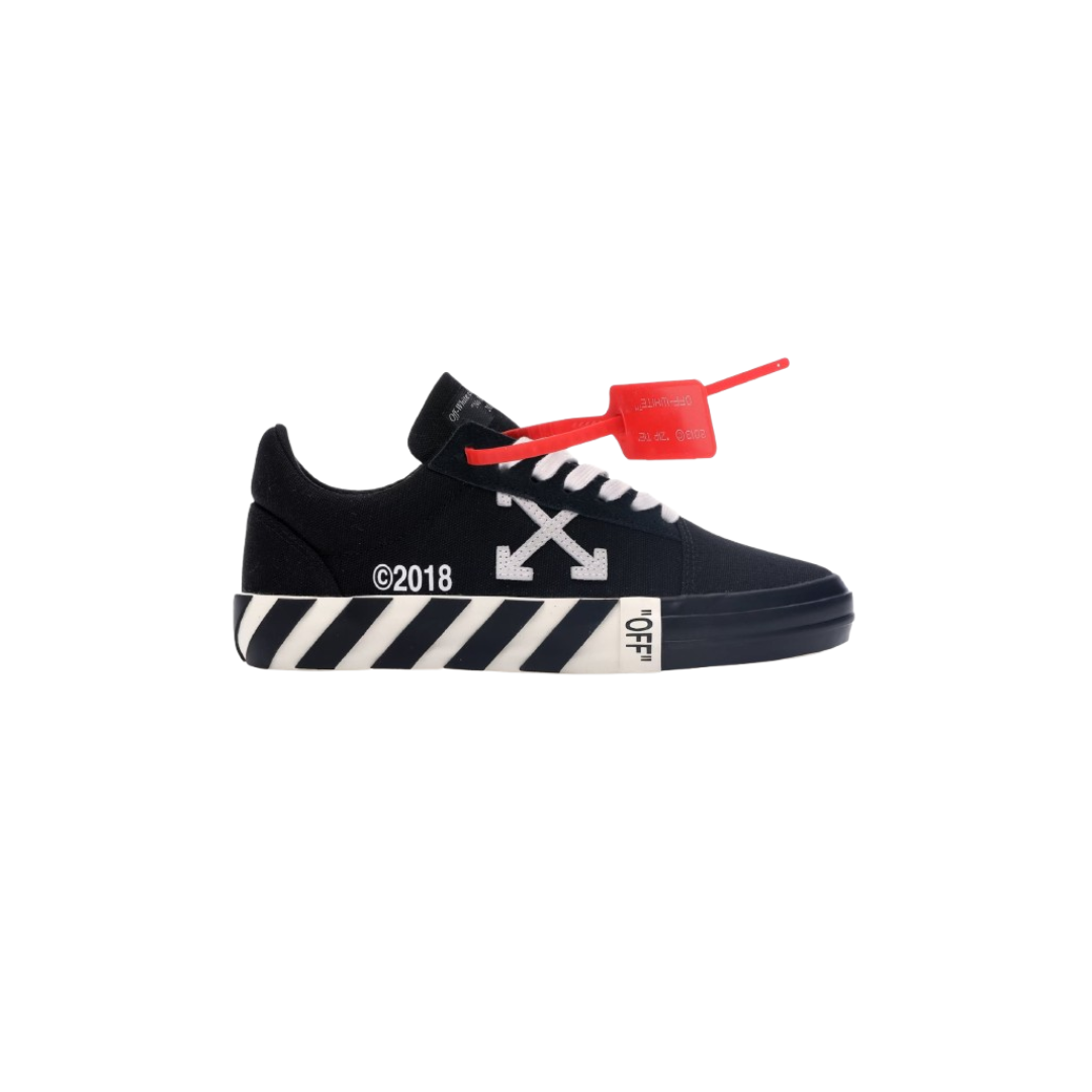 off-white vulc low updated stripes black