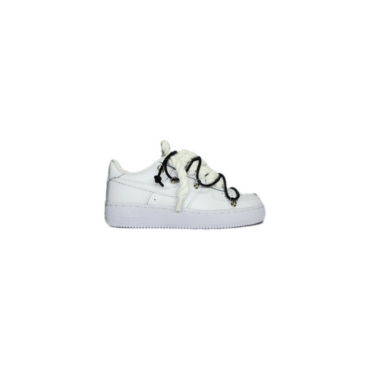 Air Force 1 White Custom Rope Laces White Mod Off-White Black