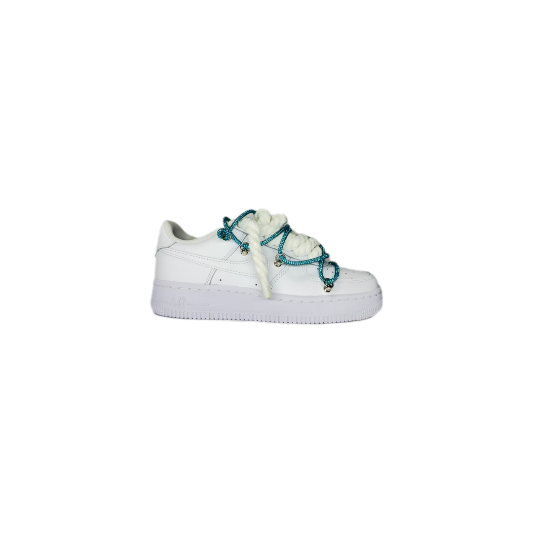 air force 1 white custom rope laces white mod off-white tiffany