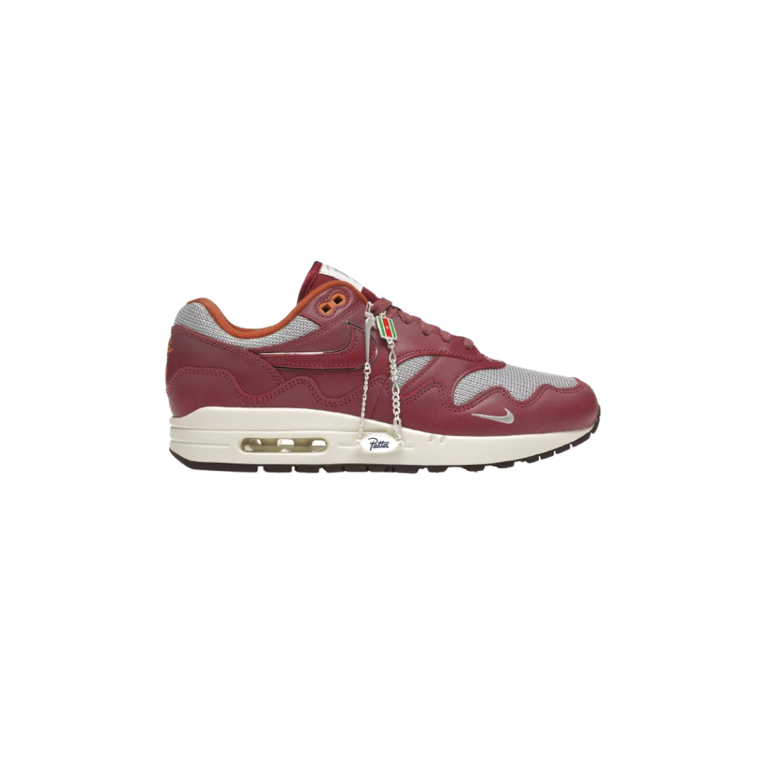 air max 1 x patta waves rush maroon (con braccialetto)