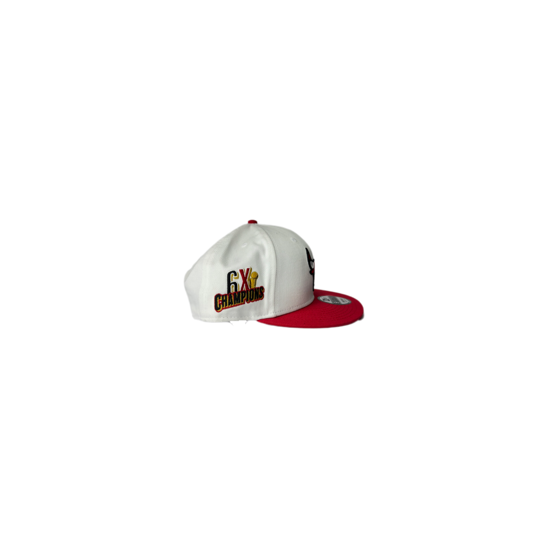 new era 9fifty chicago bulls white red regolabile