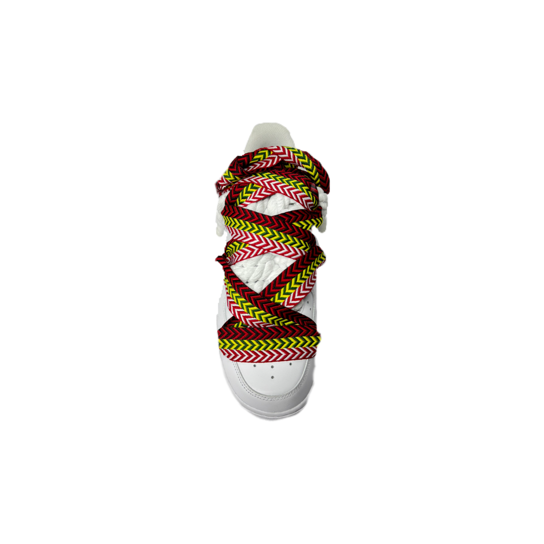 air force 1 white custom lanvin red green rope laces white