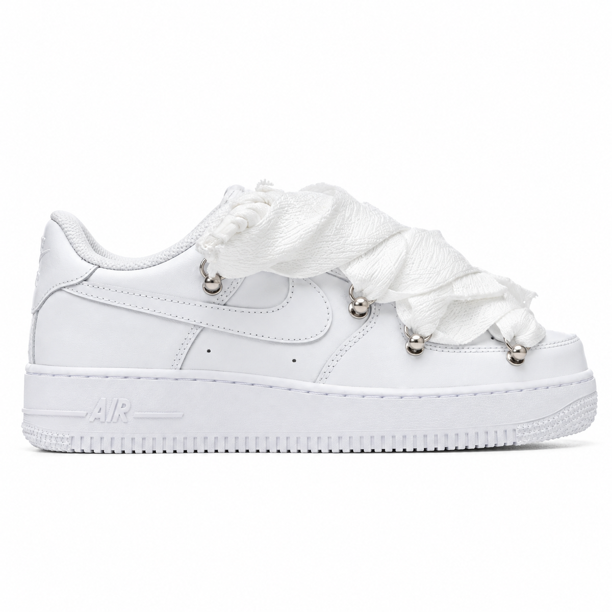 air force 1 white custom rope laces white lanvin