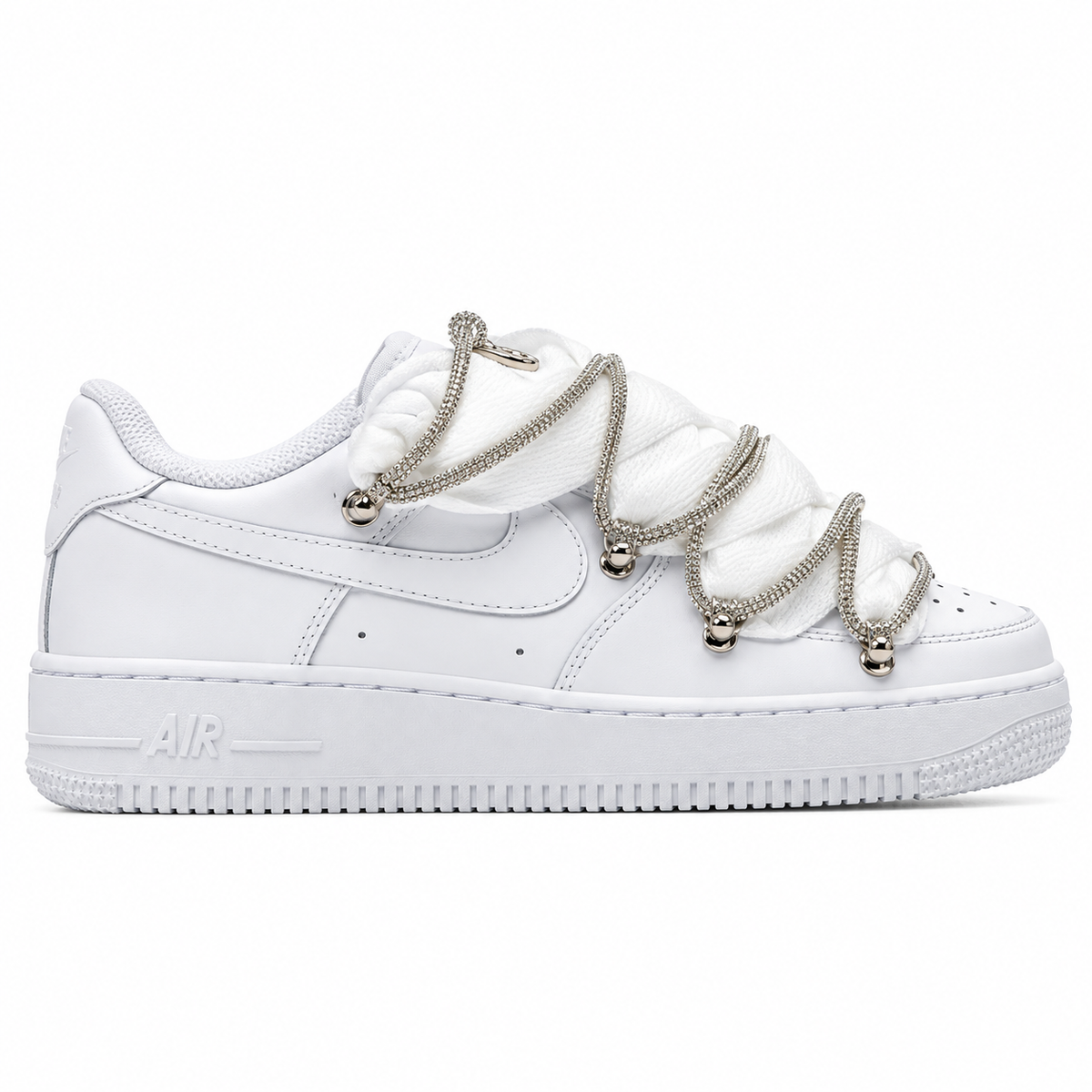 air force 1 white custom rope laces white luxury